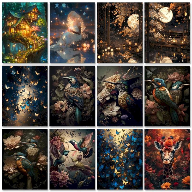 Art Craft Picture - 성인을위한 숫자로 GATYZTORY 유화 성인을위한 숫자로