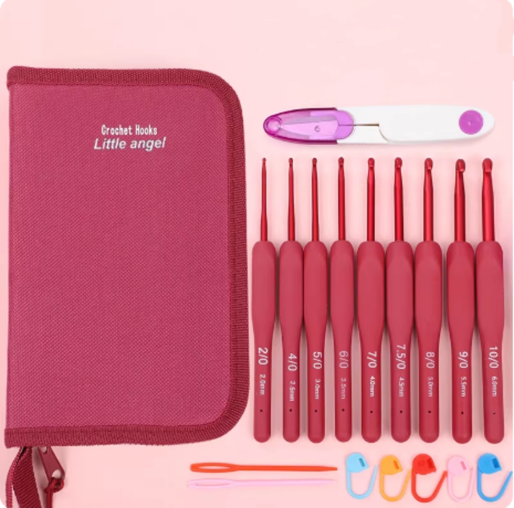 Crochet Hook Set - 소프트 핸들 크로셰 훅 뜨개질 도구