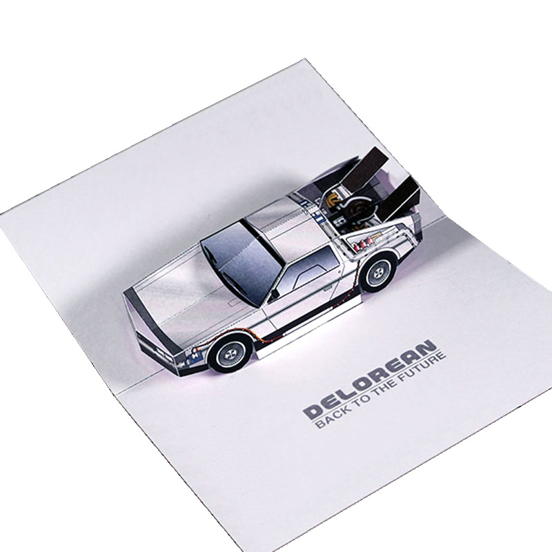 Art Craft Cardboard - 미래로 돌아 가기 팝업 카드 DMC-12