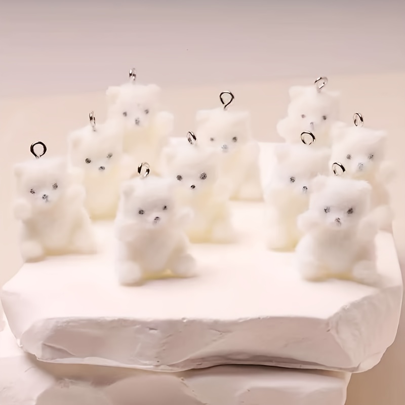 Art Craft Accessories - 6Pcs 북극곰 수지 참 크리스마스 얼음