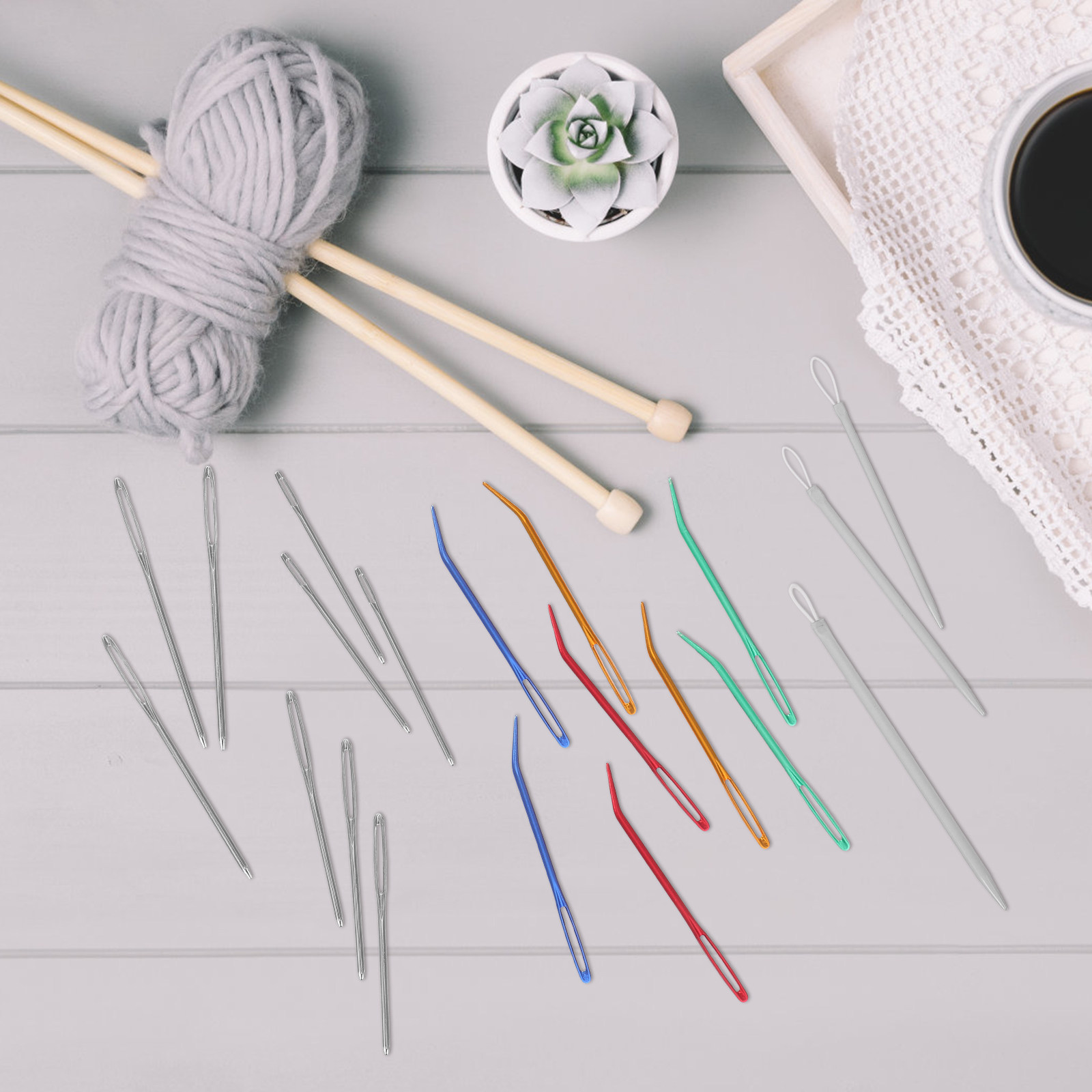 Crochet Hook Set - 1세트 바느질용 코바늘 키트 알루미늄 나일론
