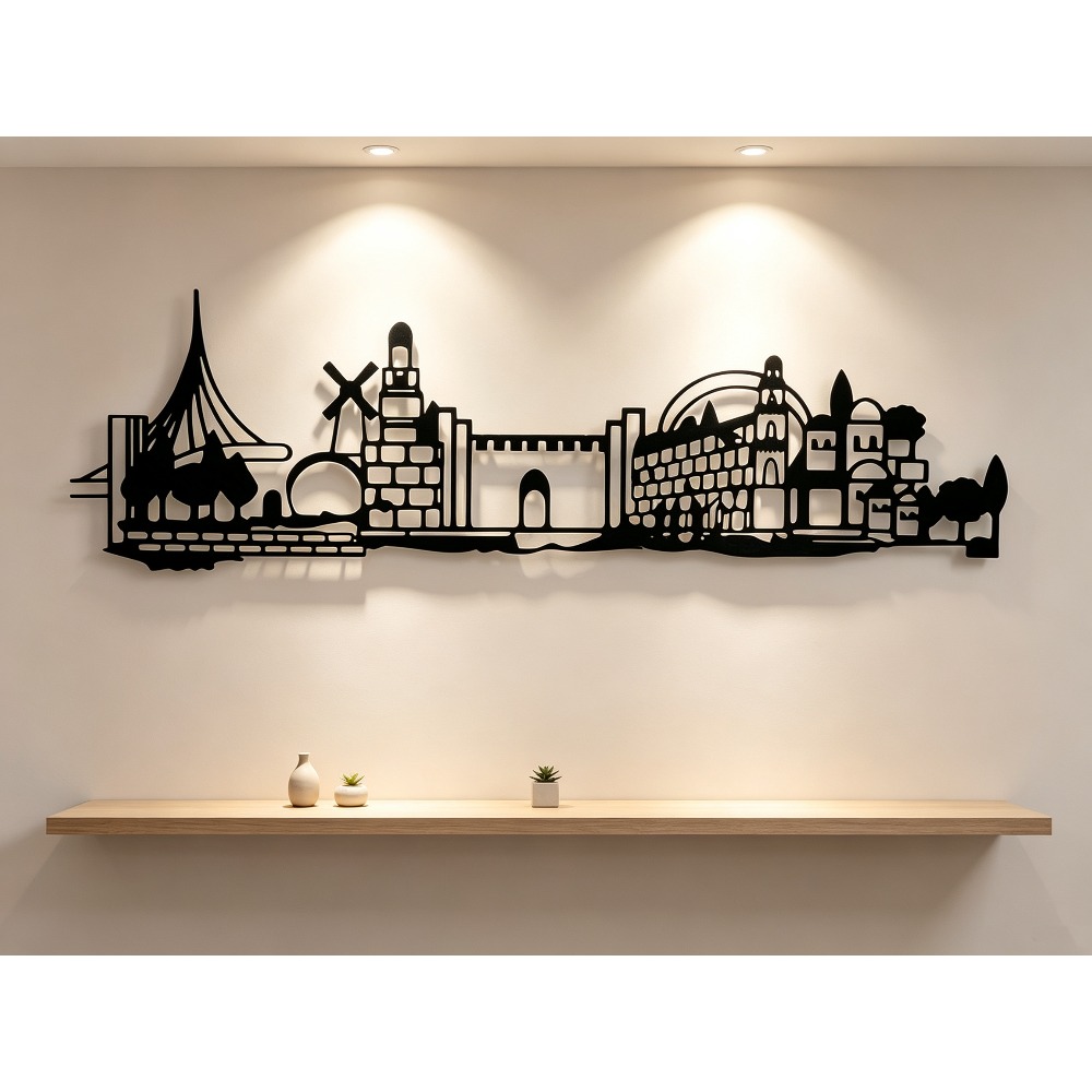 Art & Craft Clipart - CIFBUY 금속 벽 장식 예술품, 예루살렘