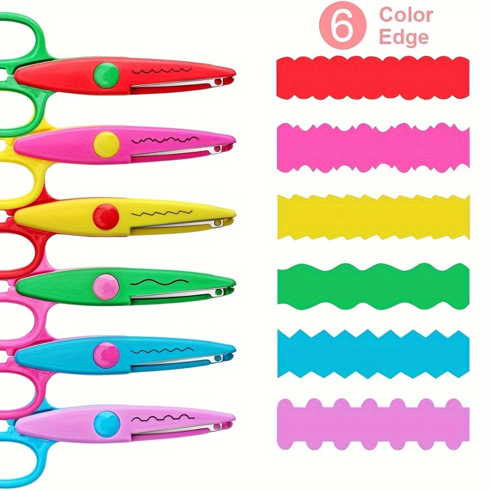 Art Craft 4 Years Old - 6개/세트 장식용 물결 모양 가위 -