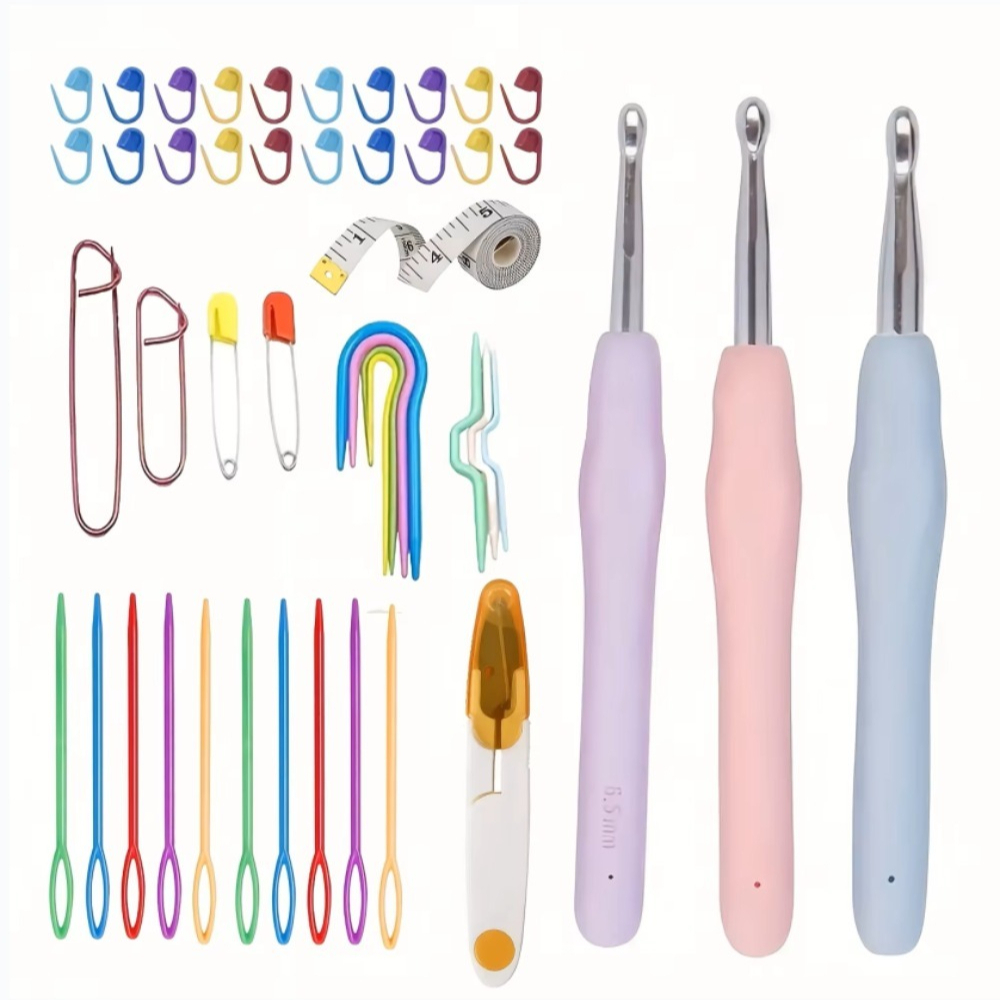 Crochet Hook Set - 인체공학적 크로셰 바늘 세트 대형 사이즈