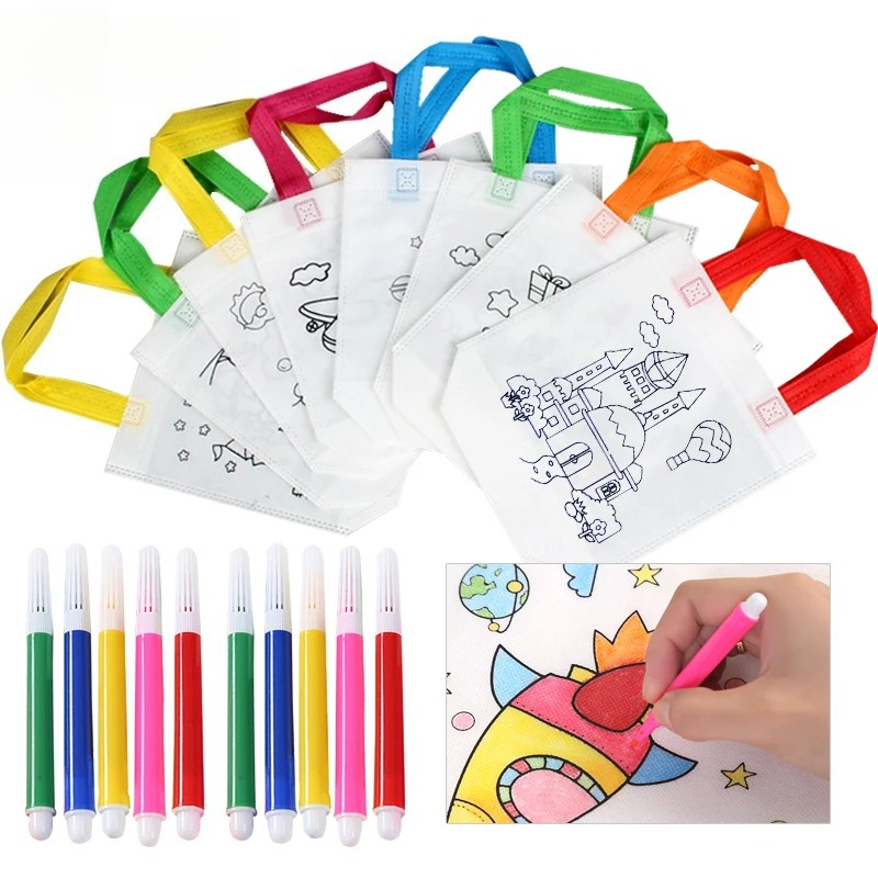 Art Craft 4 Years Old - 20개 DIY 그래피티 가방 채색 마커