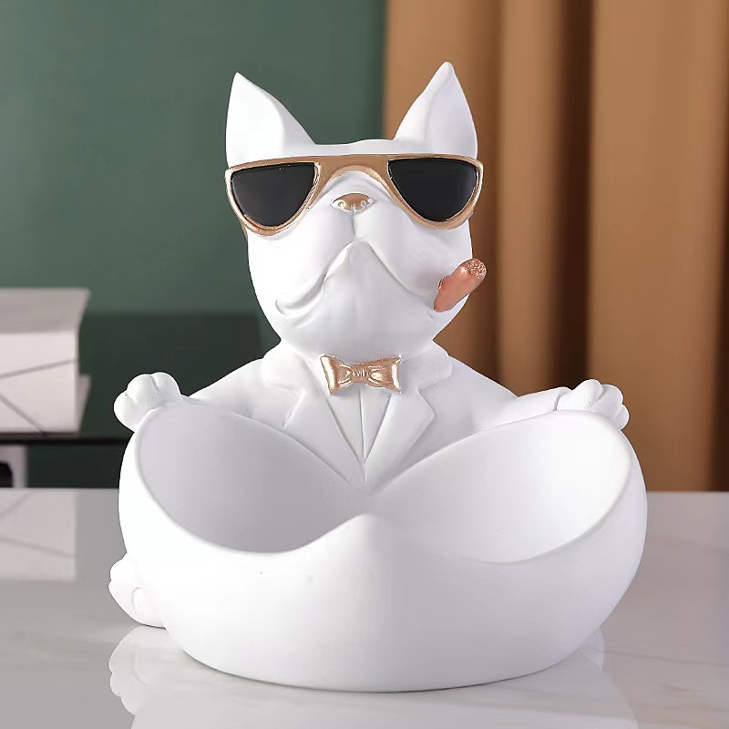 Art And Craft Sunglasses - 멋진 강아지 조각상 불독 조각상 수납함