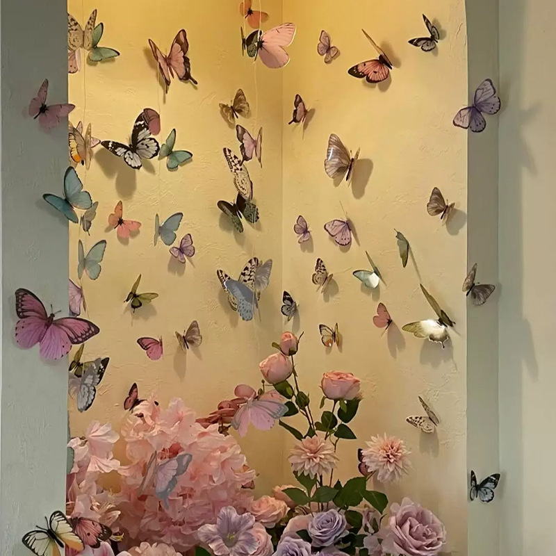 Art Craft Room - 12개 3D 나비 벽 스티커 DIY