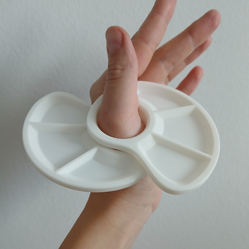 Art Craft Class - 1/2pc 엄지손가락 팔레트 인체공학적 디자인 작고