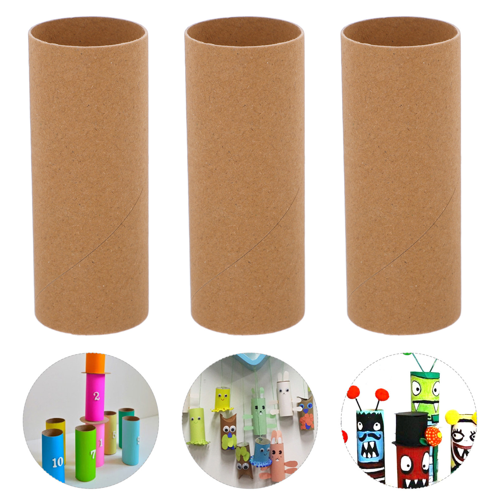 Art Craft Cardboard - 20개입 빈 종이 롤 튜브 원형
