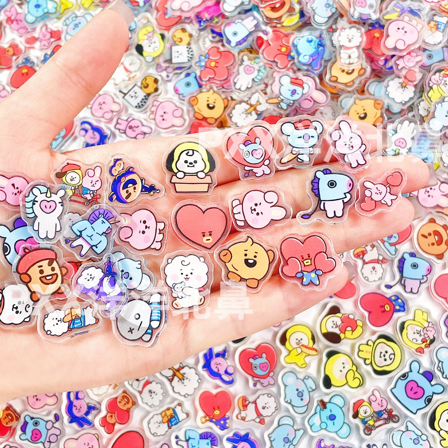 Art Craft Accessories - 100개 BT21 BTS 단층 2cm 아크릴
