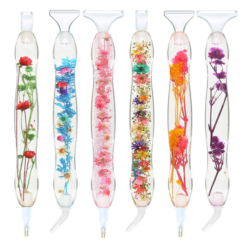 Art Craft Accessories - 1세트 꽃무늬 레진 5D 다이아몬드 페인팅