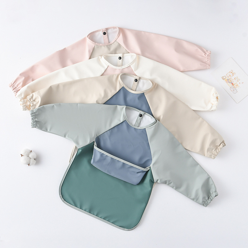 어린이 아기 긴 소매 PU Bibs 어린이 유아 미술  - Art Craft 4 Years Old 리뷰 및 가격