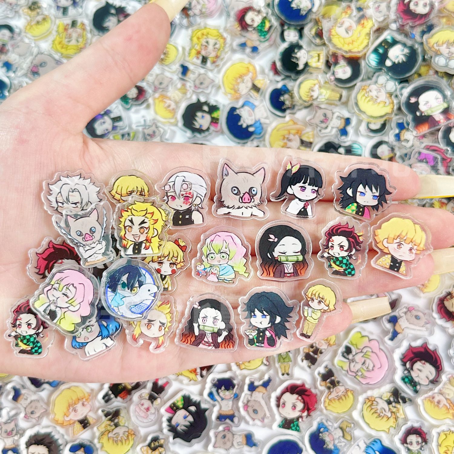 50/100개 1/2cm 미니 데몬 슬레이어 아크릴 시 - Art Craft Materials 리뷰 및 가격