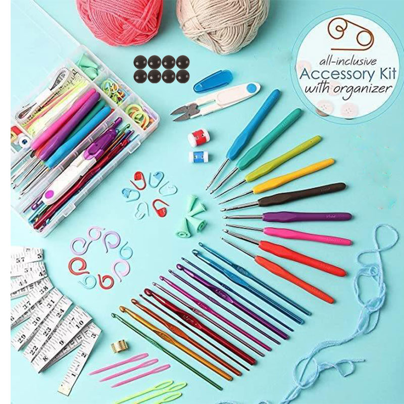 뜨개질 및 코바늘질 용품, 초보자용 코바늘질 키트, 프 - Crochet Hook Set 리뷰 및 가격