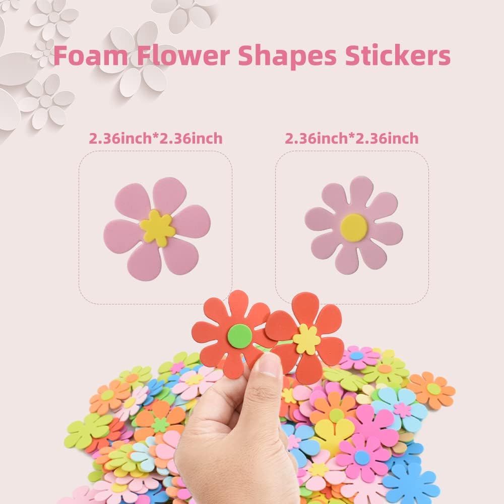 폼 꽃 모양 스티커 160개 공예 스티커 수제 장식 아 - Art Craft Furniture 리뷰 및 가격