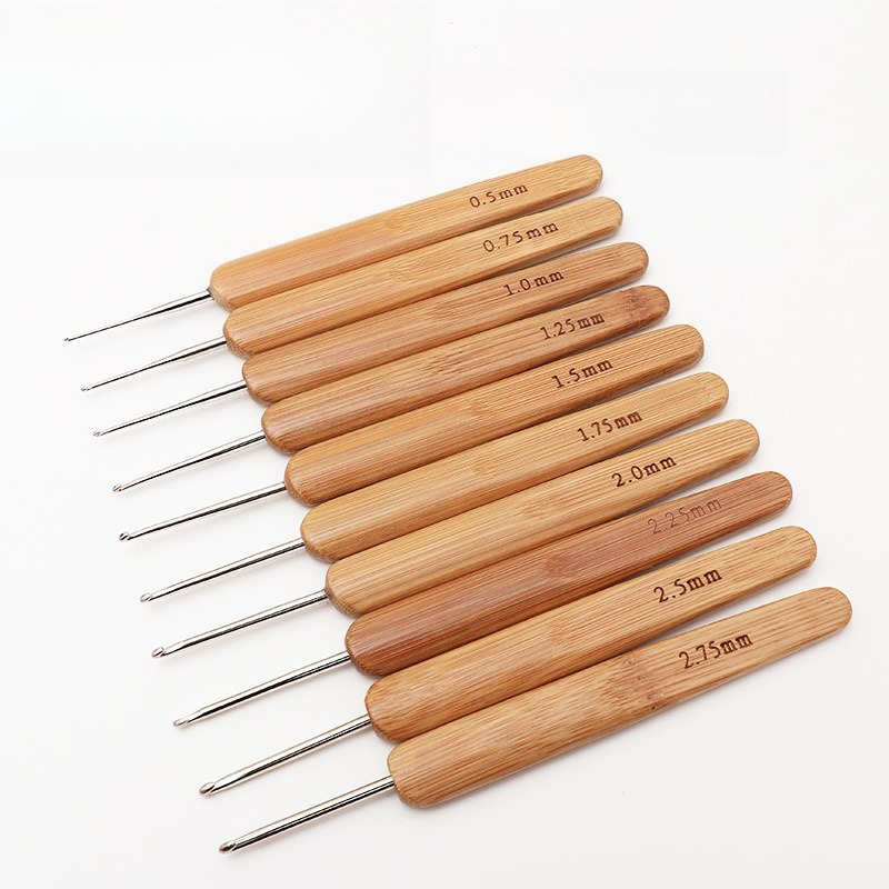 1개 대나무 크로셰 바늘 손잡이 인체공학적 0.5mm- - Crochet Hook Set 리뷰 및 가격