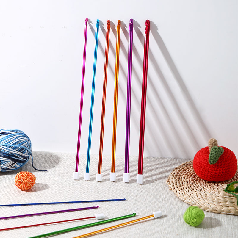 11개 아프간 크로셰 훅 멀티컬러 알루미늄 뜨개질 바늘 - Crochet Hook Set 리뷰 및 가격