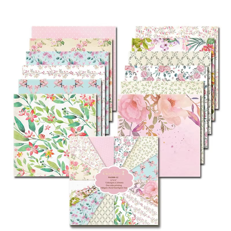24 시트 30x30cm 스크랩북 종이 패드 12 인치 - Art Craft Journals 리뷰 및 가격