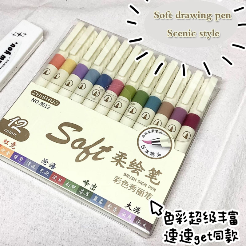 24/3 색상 빈티지 수채화 레터링 아트 마커 드로잉  - Watercolor Brush Pen 리뷰 및 가격