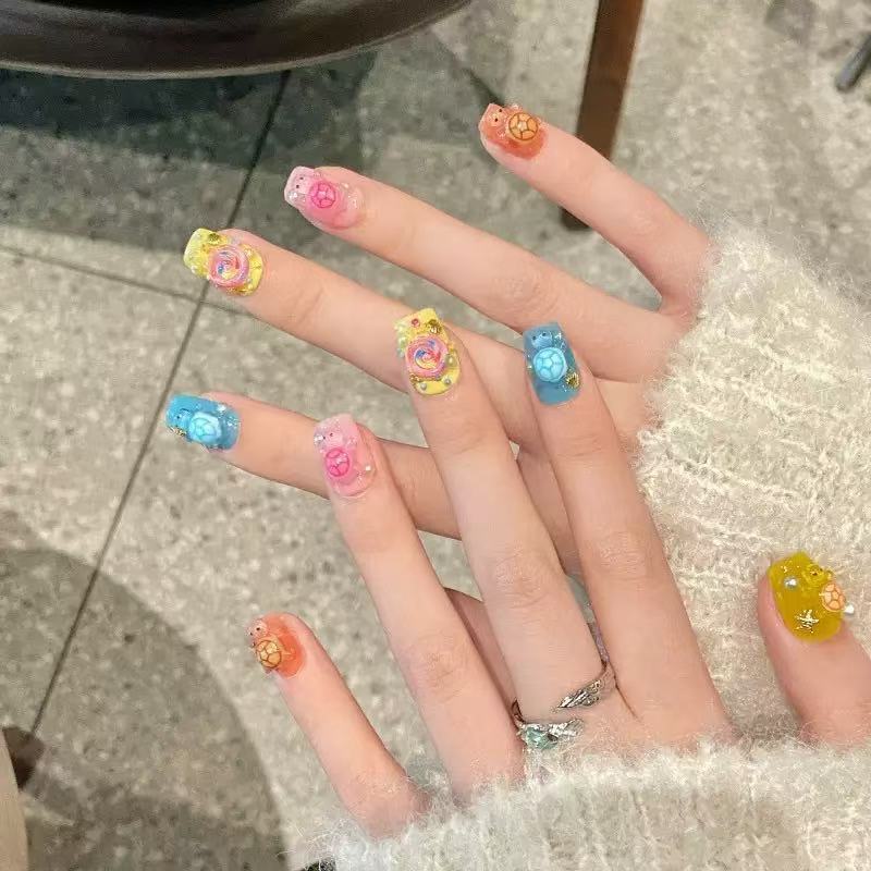 100개 미니 컬러풀 거북이 레진 참 플랫 백 카보숑  - Art Craft Accessories 리뷰 및 가격