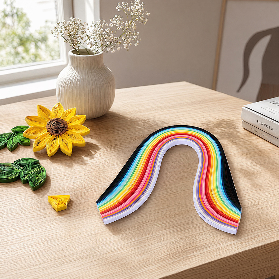 36가지 색상 260장 퀼링 페이퍼, 15.35인치 길 - Quilling Paper Strips 리뷰 및 가격