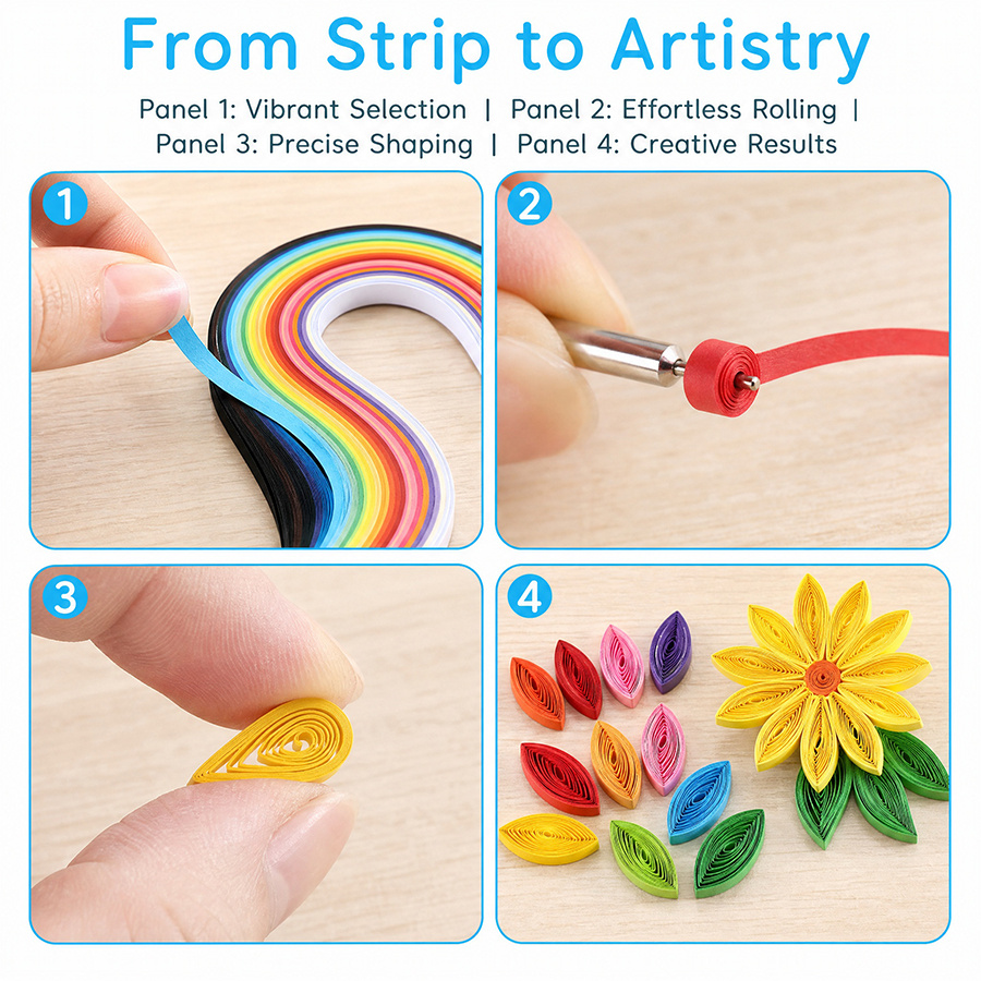 36가지 색상 260장 퀼링 페이퍼, 15.35인치 길 - Quilling Paper Strips 리뷰 및 가격