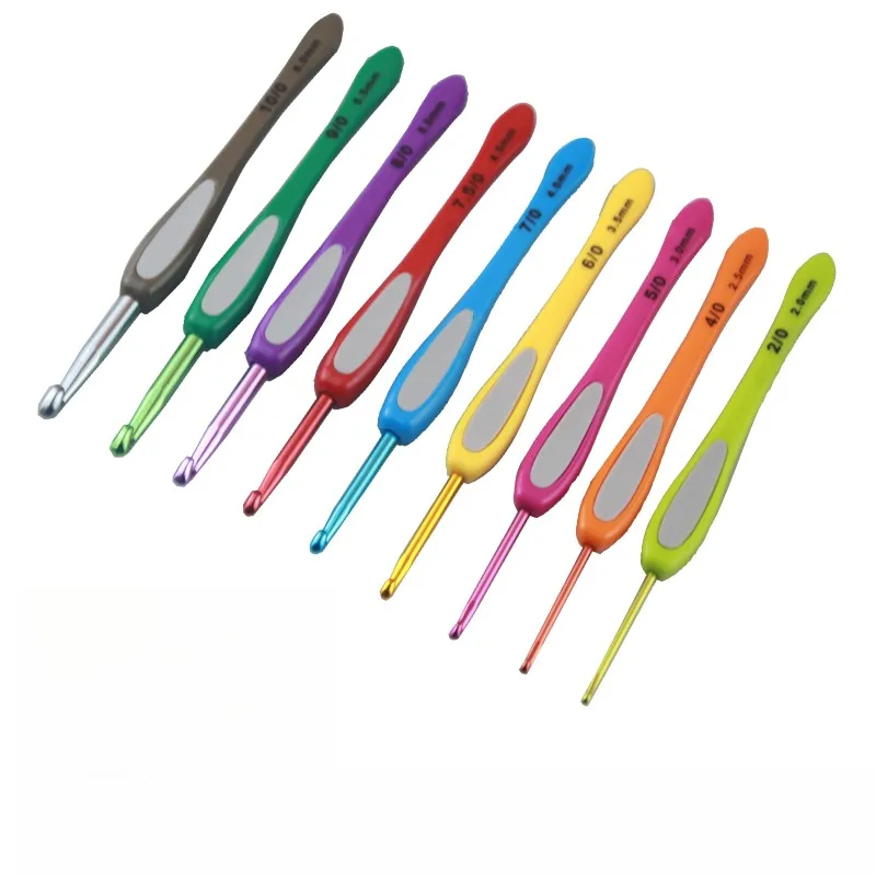 컬러 소프트 핸들 크로 셰 뜨개질 도구 세트 손 뜨개질 - Crochet Hook Set 리뷰 및 가격