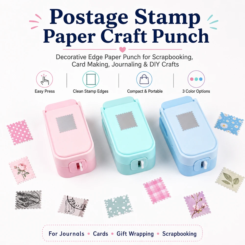 휴대용 스태킹 가능 스탬프 테두리 펀치, 다채로운 우표 - Art Craft Journals 리뷰 및 가격