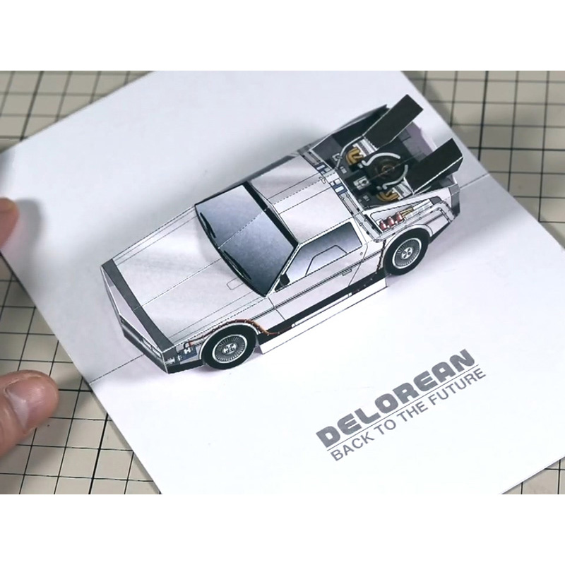 미래로 돌아 가기 팝업 카드 DMC-12 자동차 수제  - Art Craft Cardboard 리뷰 및 가격