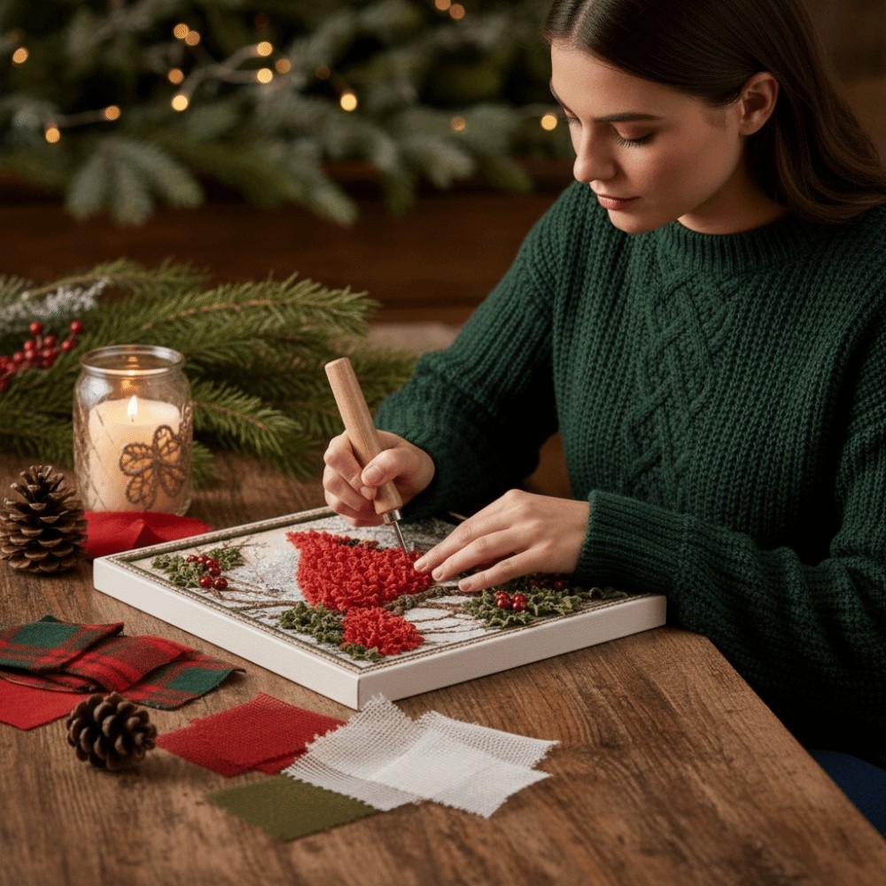 바느질 필요 없는 크리스마스 포크 아트, 간편 제작 두 - Art And Craft For Xmas 리뷰 및 가격