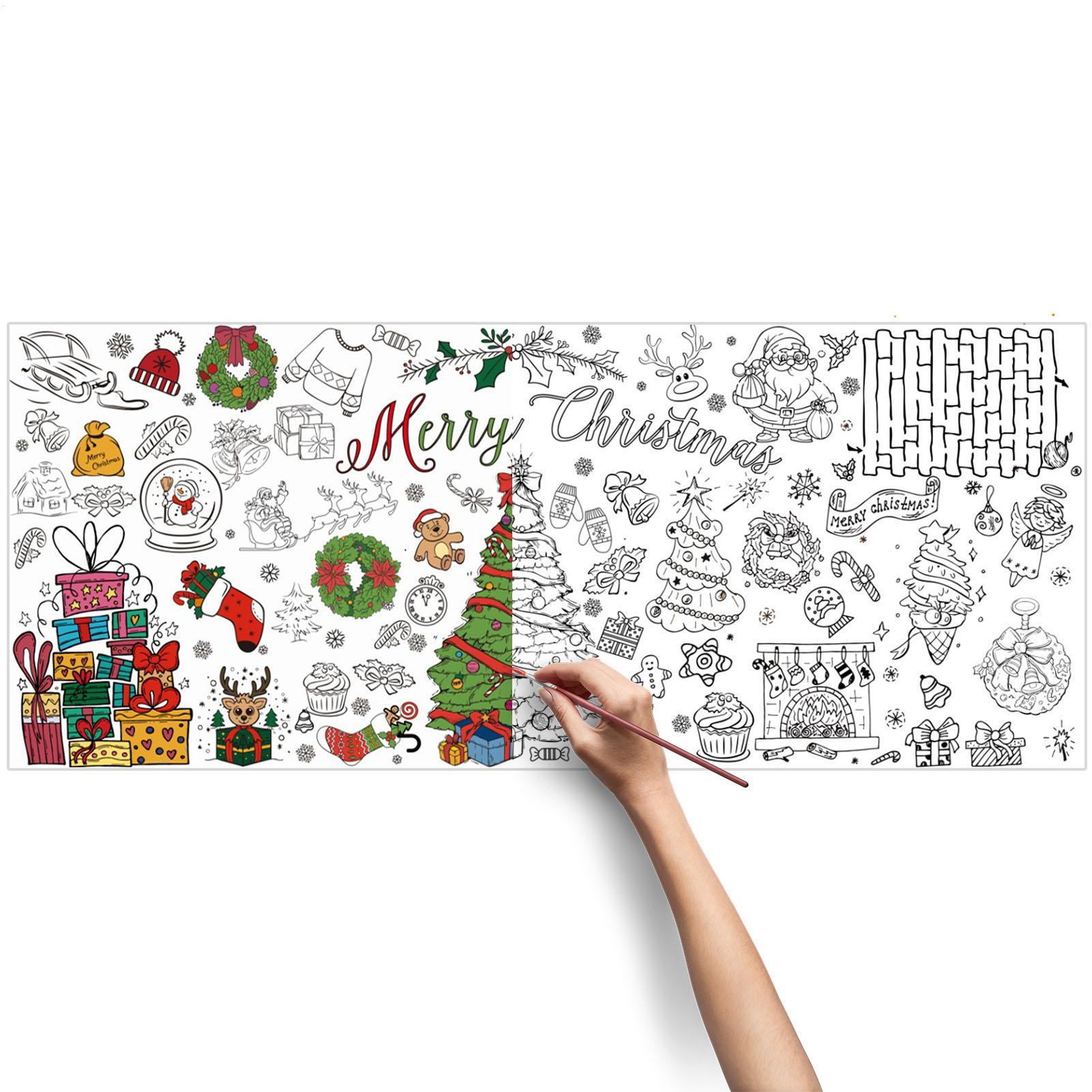 크리스마스 대형 색칠 포스터 블랭크 낙서 아트 배너 테 - Art And Craft For Xmas 리뷰 및 가격