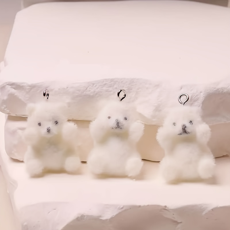 6Pcs 북극곰 수지 참 크리스마스 얼음 눈 테마 펜던 - Art Craft Accessories 리뷰 및 가격
