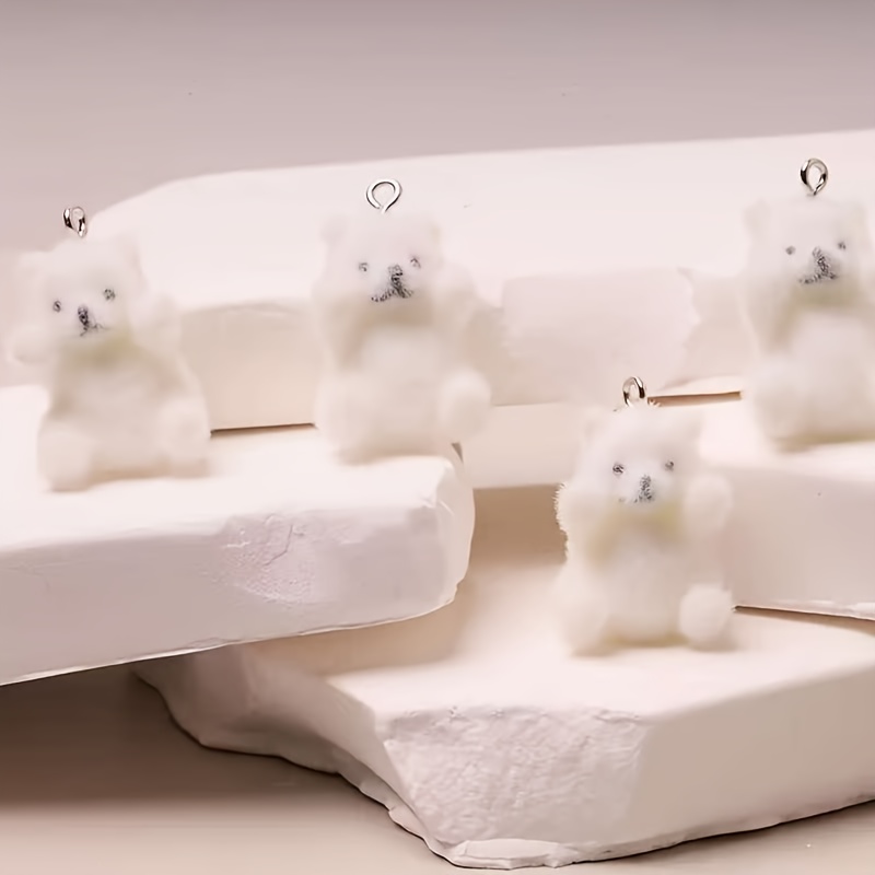 6Pcs 북극곰 수지 참 크리스마스 얼음 눈 테마 펜던 - Art Craft Accessories 리뷰 및 가격