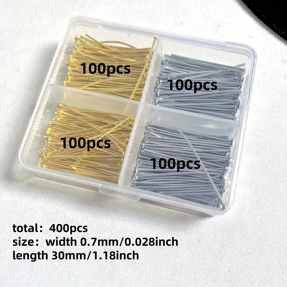 400pcs 혼합 철 헤드 핀 30mm 플랫 헤드 철  - Art Craft Accessories 리뷰 및 가격