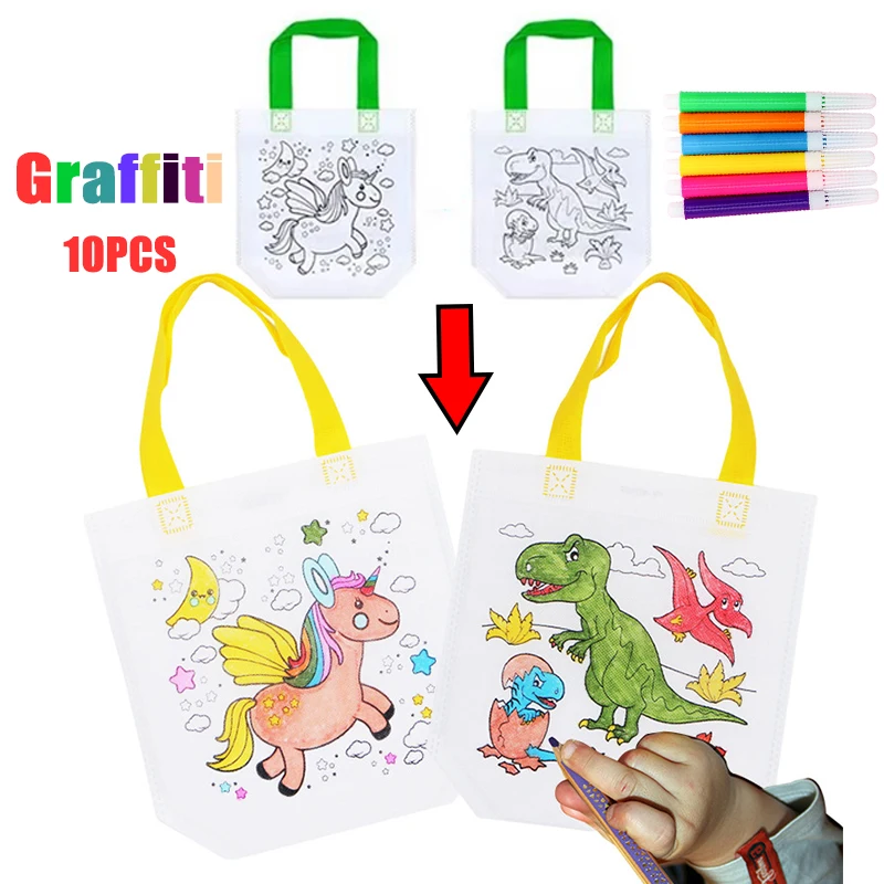 1-10개 세트 DIY 그래피티 가방 마커 포함 수제  - Art Craft 4 Years Old 리뷰 및 가격