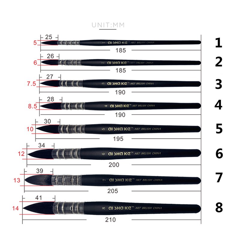 1pc 걸레 수채화 물감 페인트 브러시 아티스트 나일론 - Watercolor Brush Pen 리뷰 및 가격