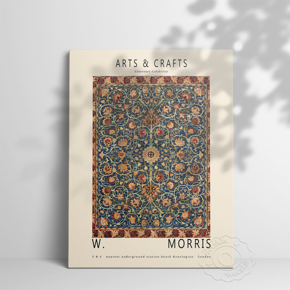 윌리엄 모리스 100주년 기념 전시 포스터, 복고풍 예 - Art Craft Museum 리뷰 및 가격