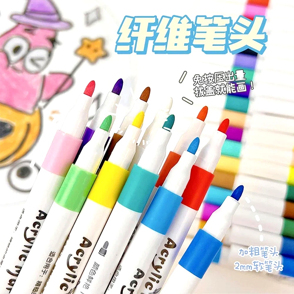 소프트 팁 아크릴 마커 펜 세트 12~60가지 선명한  - Art Craft 4 Years Old 리뷰 및 가격