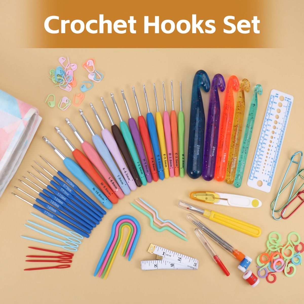 118개 크로셰 바늘 세트, 인체공학적 디자인의 크로셰 - Crochet Hook Set 리뷰 및 가격