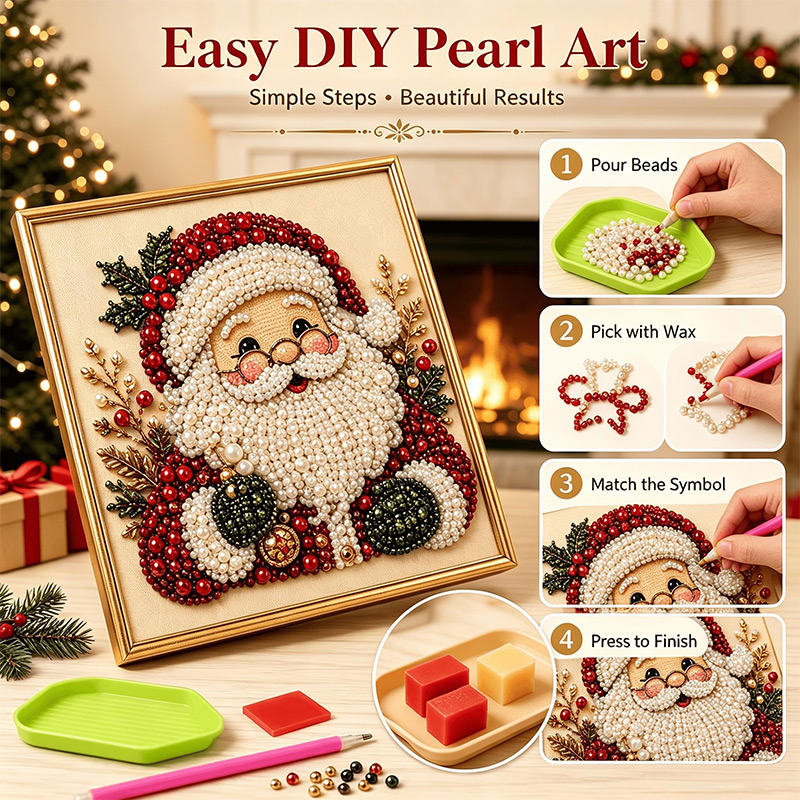 크리스마스 3D 진주 아트 DIY 키트 산타 다이아몬드 - Art And Craft For Xmas 리뷰 및 가격