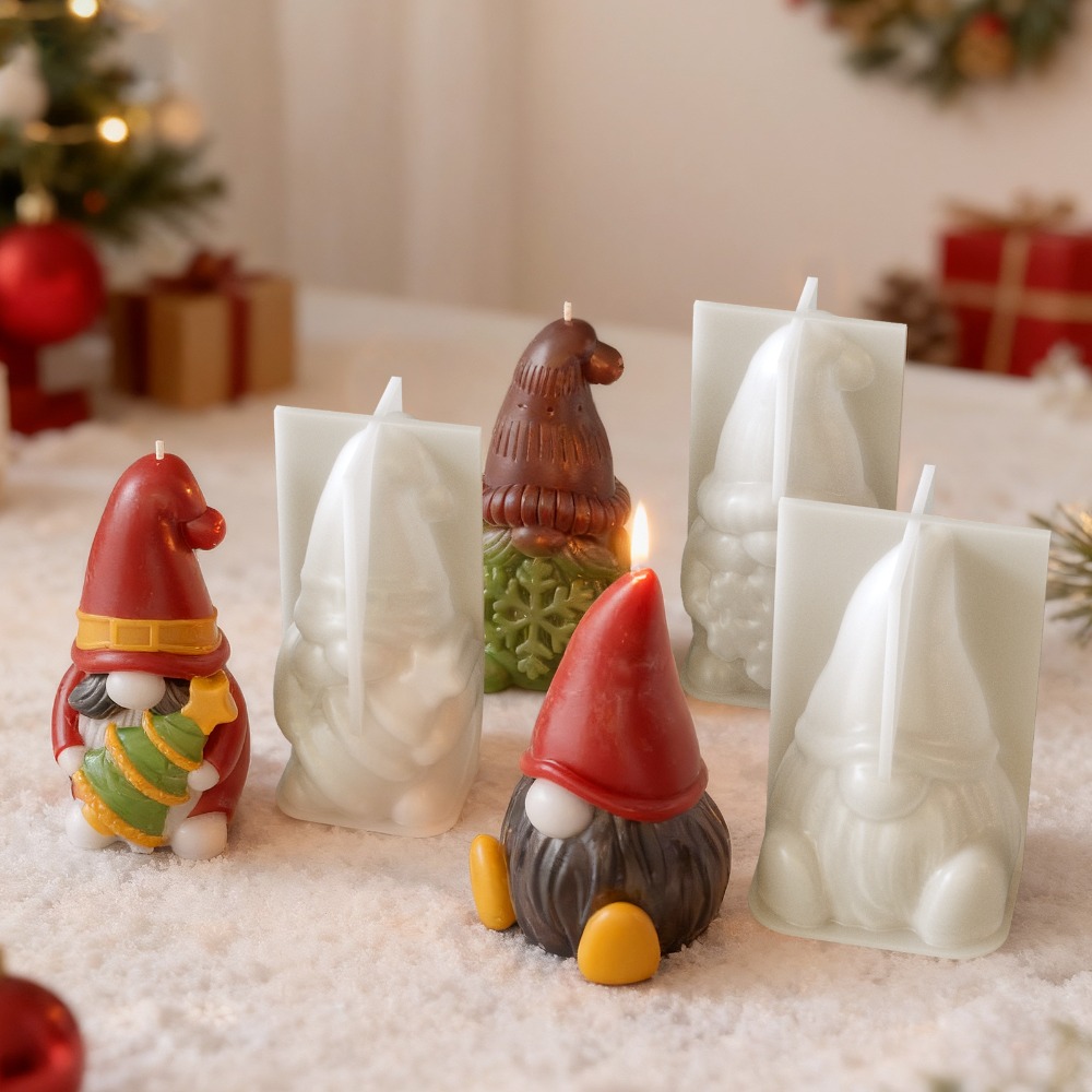 크리스마스 난쟁이 실리콘 캔들 몰드 DIY 인형 크리스 - Art And Craft For Xmas 리뷰 및 가격