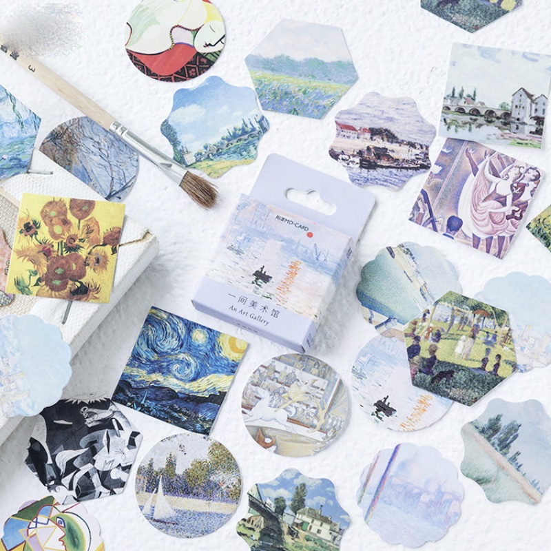 46pcs 미술관 박스형 스티커 저널 브로셔 장식 DI - Art Craft Museum 리뷰 및 가격