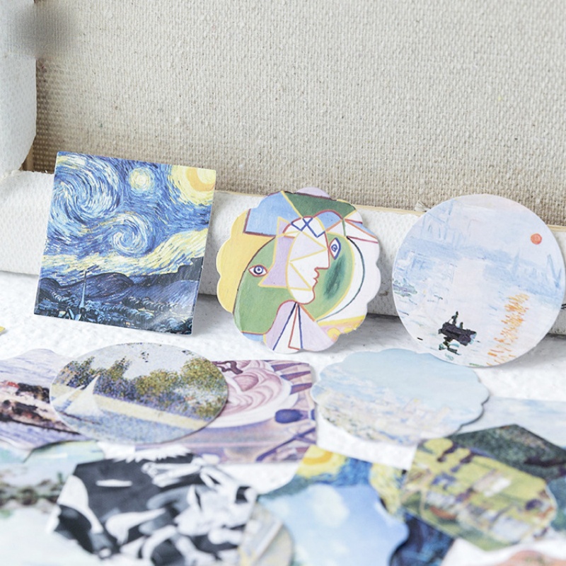 46pcs 미술관 박스형 스티커 저널 브로셔 장식 DI - Art Craft Museum 리뷰 및 가격