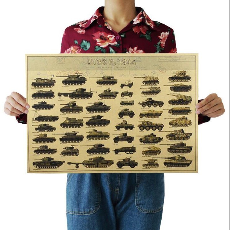 51x35cm 빈티지 제 2 차 세계 대전 탱크 포스터 - Art Craft Furniture 리뷰 및 가격