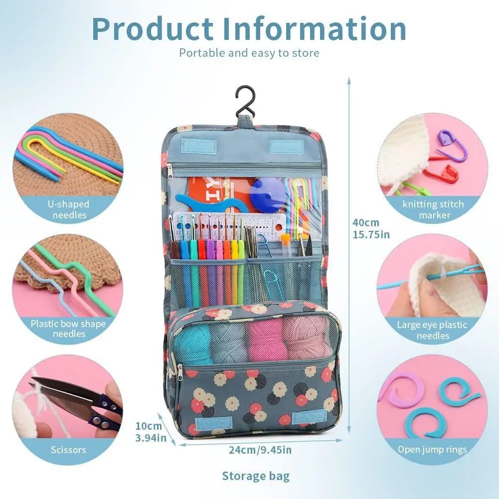 뜨개질 코바늘 세트 가정용 바느질 도구 DIY 공예 코 - Crochet Hook Set 리뷰 및 가격