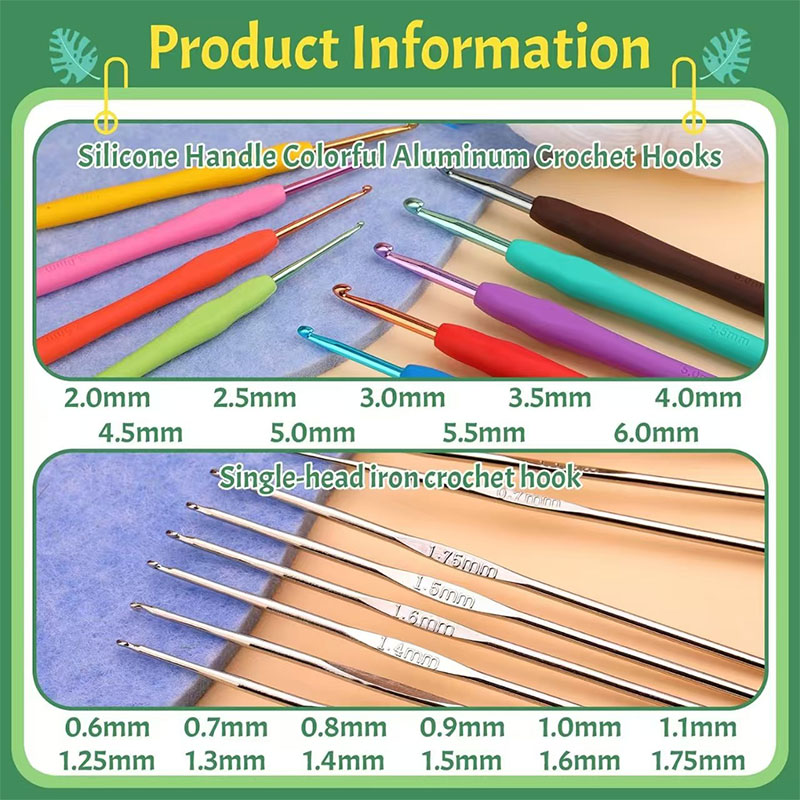 119개 크로셰 키트, 뜨개질 키트 (크로셰 실, 크로 - Crochet Hook Set 리뷰 및 가격