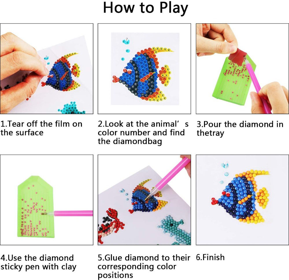 어린이용 쉬운 다이아몬드 페인팅 스티커 키트, DIY  - Art Craft 4 Years Old 리뷰 및 가격