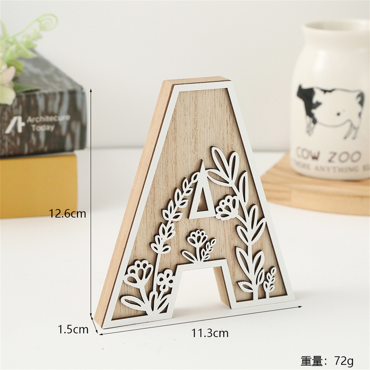 1Pcs 원시 나무 흰색 조각 26 편지 맞춤 이름 디 - Art And Craft For Xmas 리뷰 및 가격