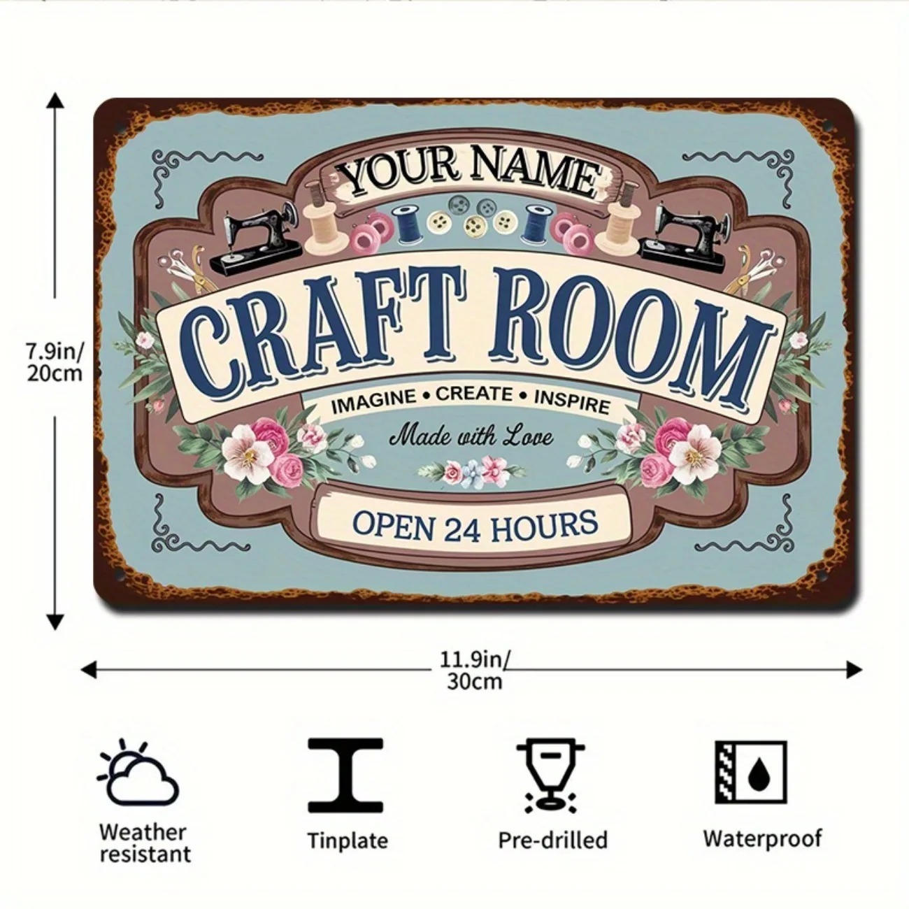 맞춤형 금속 공예실 간판, 레트로 감성의 벽 장식 (아 - Art Craft Room 리뷰 및 가격