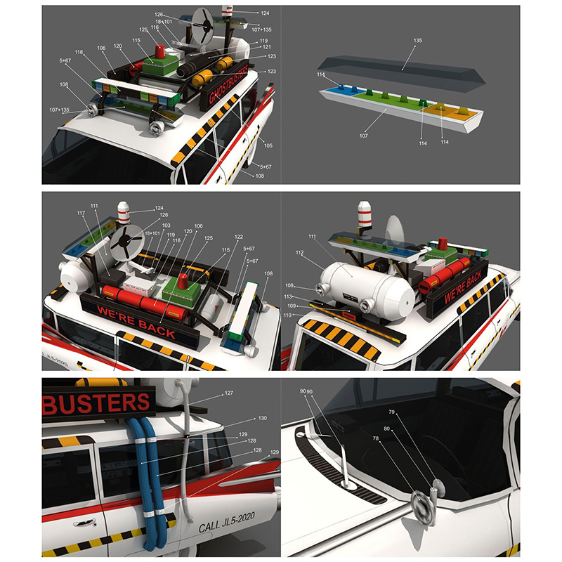 Ghostbusters 자동차 Ecto-1A 1:20  - Art Craft Cardboard 리뷰 및 가격